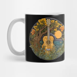 Acoustic Guitar Tree Guitarist Landscape Nature Music Lover Mug